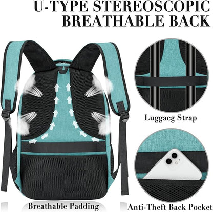 BIKROD Teal Backpack for Women and Men, Extra Large School Backpacks for Teens - Image 4