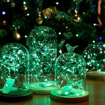12-Pack LED Fairy Lights 7 Feet Battery Powered Waterproof Silver Wire 20 Slim - Image 7