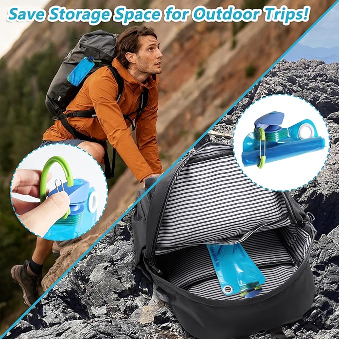 4 Pack Collapsible Water Bottle - Image 5