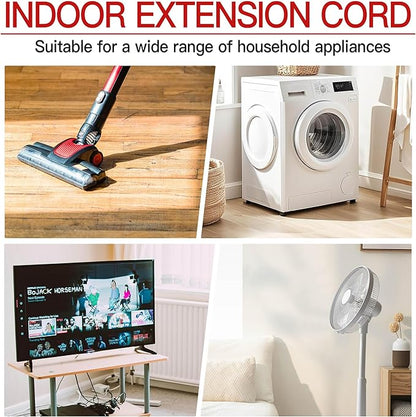 16/3 Short Extension Cord 8 FT, Indoor 3 Prong Power Cable, Suitable - Image 7