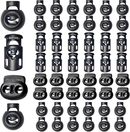 ZUSHALLMY 48pcs Upgraded Plastic Cord Lock, Cord Locks by ZUSHALLMY