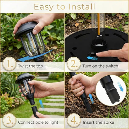 Solar Pathway Lights Outdoor 8 Pack, Warm White Solar Path Lights, Waterproof - Image 5