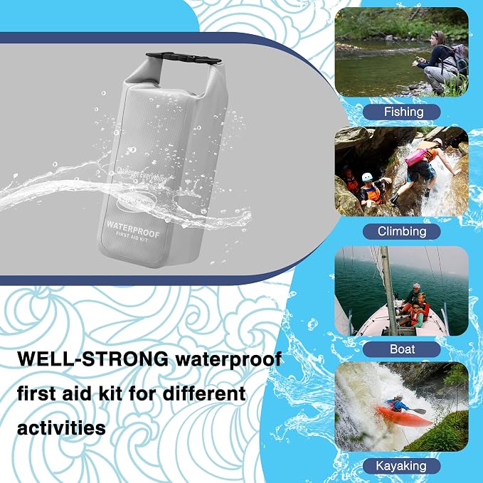 Boat First Aid Kit Waterproof, WELL-STRONG Marine Emergency Kit - Image 3
