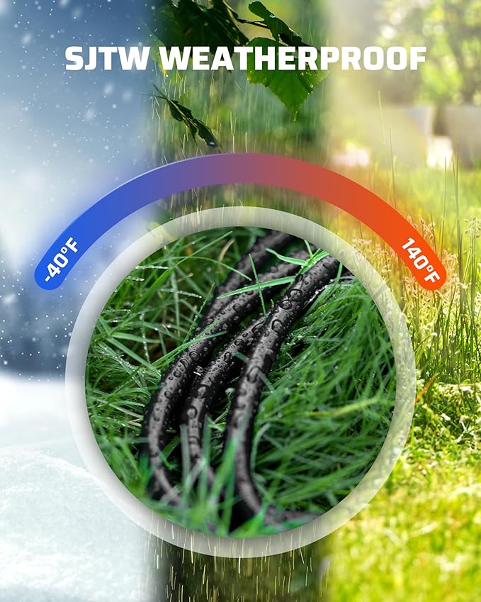 DEWENWILS Short Extension Cord, 1 Foot Power Cord, 16 AWG SJTW Weatherproof - Image 7