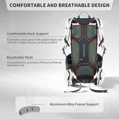 Naturehike 45L Rock 2.0 Upgraded Internal Frame Hiking Backpack - Image 2