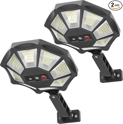 OKPRO Solar Lights Outdoor, 168LED 6500K Flood Light Dusk to Dawn, 8 Sides by OKPRO