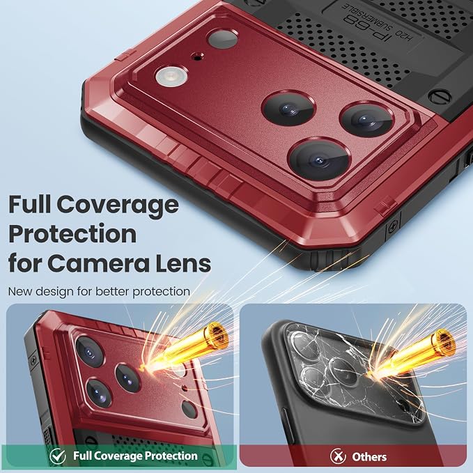 Mitywah Waterproof Case for iPhone 17 Pro, Rugged Metal Case - Image 6