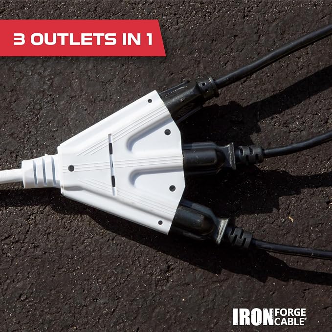 Iron Forge Cable 25ft White Outdoor Extension Cord - Image 6