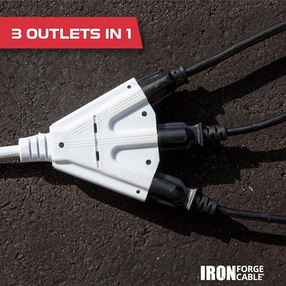 Iron Forge Cable 25ft White Outdoor Extension Cord - Image 6
