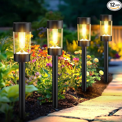 Eyrosa Solar Lights Outdoor, 12 Pack Waterproof Solar Landscape Lighting by EYROSA