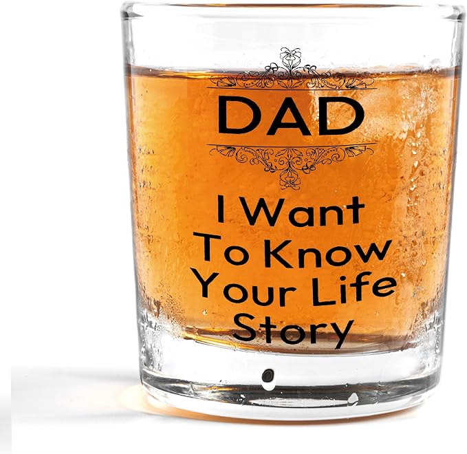 Nogrit Dad Whiskey Glasses 10 oz, Best Dad Gifts by Nogrit