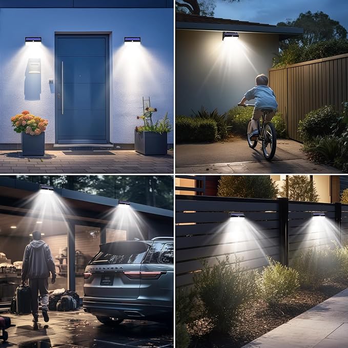Peasur 368 LED Solar Lights Outdoor Motion Sensor, Fence Light - Image 4
