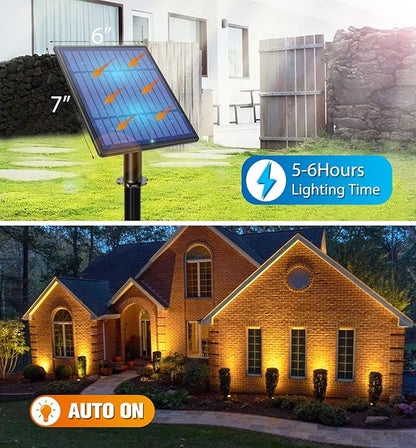 APONUO Metal Outdoor Solar Landscape Lights, Waterproof Spotlight 6-in-1 - Image 2