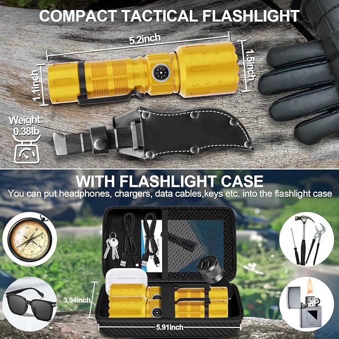 Banral Flashlights High Lumens Rechargeable, Super Bright Long Range Small - Image 2