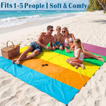 Famstar Beach Blanket Oversized Extra Large 78" X 81", Waterproof Sandproof - Image 4