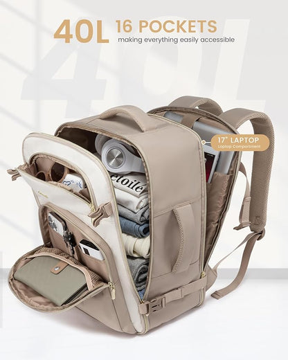 LOVEVOOK Travel Essentials Carry on Backpack 40L Travels Backpack - Image 3