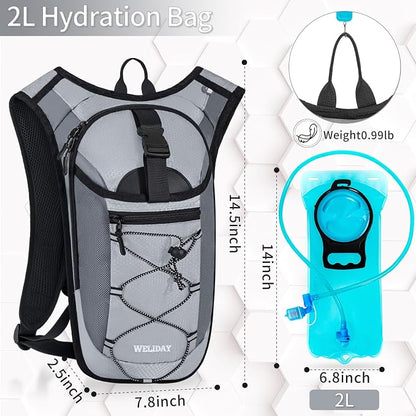 Hydration Backpack with Leak Proof Water Bladder, Lightweight Hydro Water - Image 2