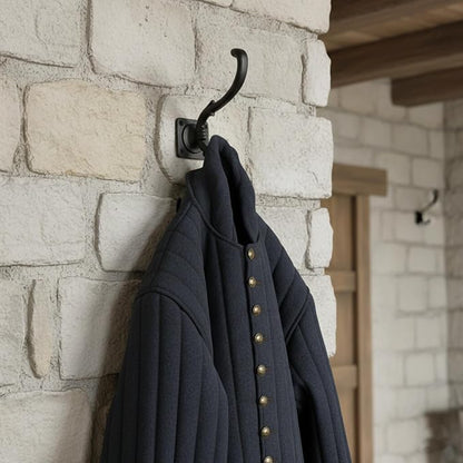 Mystic Colonial Medieval Wall Hooks Hand-Forged Black Coated | Rustic - Image 9