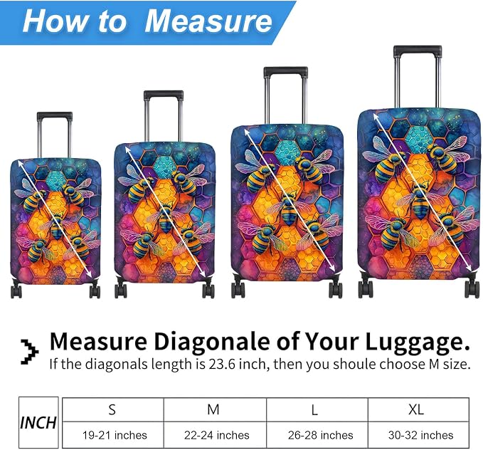 Luggage Cover Protector for 26-28 Inch Suitcases, TSA Approved Elastic Travel - Image 2