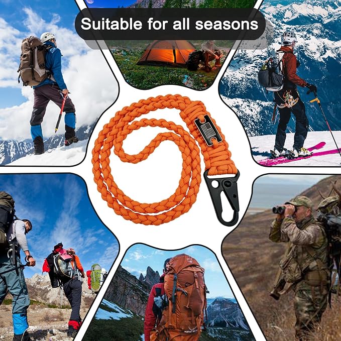 DDOUT Heavy Duty Paracord Lanyard 550 Paracord Braided Keychain - Image 8