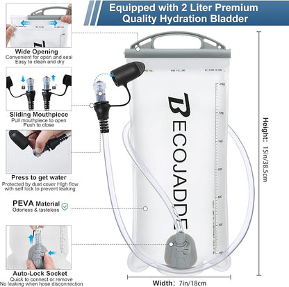 BECOJADDE Running Vest Hydration Backpack - Image 5
