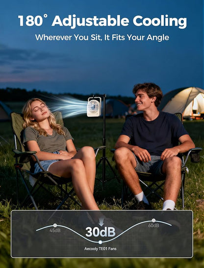 Aecooly Mini Portable Fan, Small Enough to Hold USB Desk Fan, 4 Speeds Quiet - Image 8