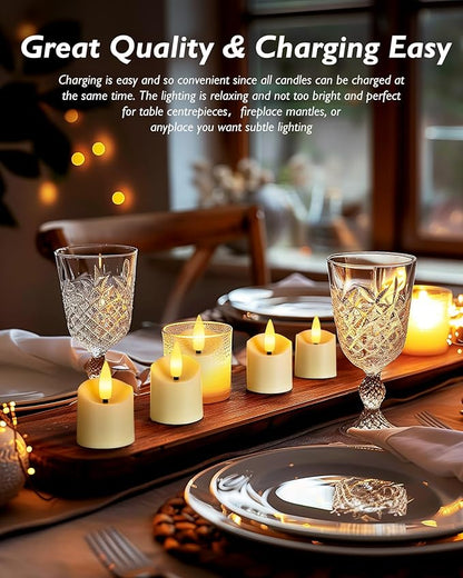 Homemory Rechargeable Flameless Candles, 2/4/6/8H Timer LED Votive Candles - Image 5