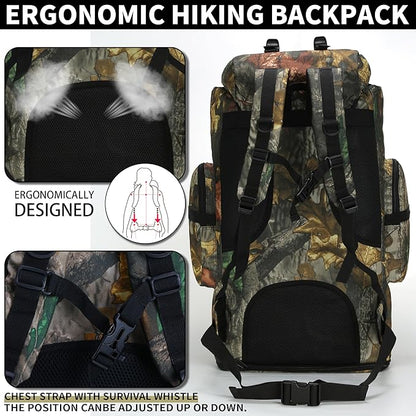 Hiking Backpack for Men 70L/100L Camping Backpack Military Rucksack Molle 3 - Image 5