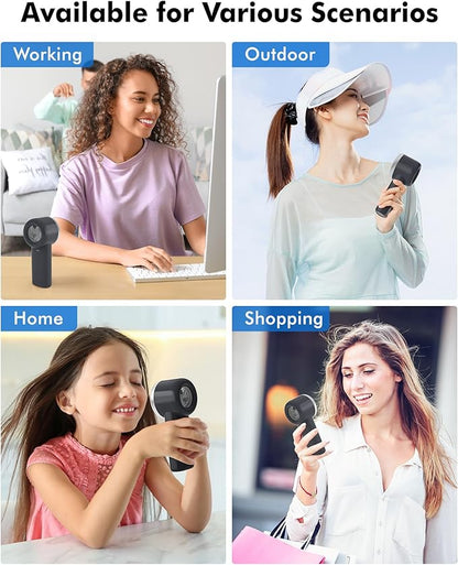 WHATOOK Portable Handheld Mini Fan: High Speed Cooling Fan, 10 Hours Battery - Image 6