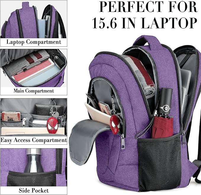 BIKROD Backpack for Men Women, Backpacks for School Teen Boys, Business Anti - Image 2