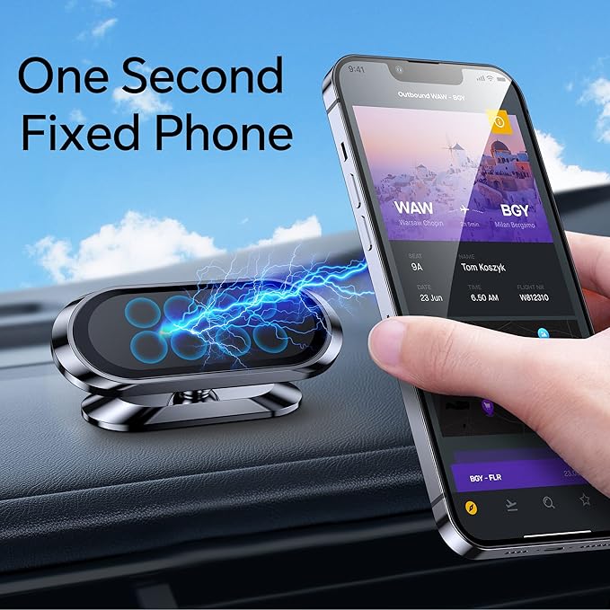 【2-Pack】 Magnetic Phone Holder for Car Dash【Strong Magnet】 Magnetic Car Phone - Image 2