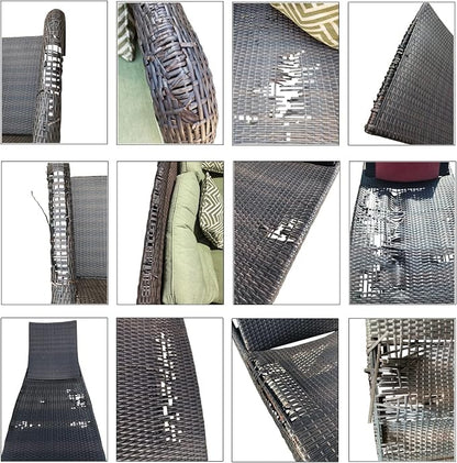480 Ft Wicker Repair Kit, Plastic Wicker Repair Supplies, Gradient Dark Brown - Image 9
