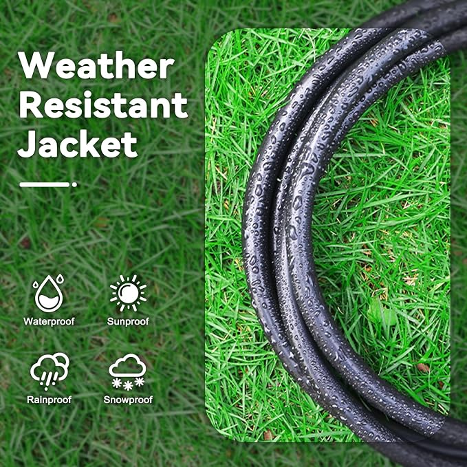 3FT 12/3 Extension Cord Heavy Duty Black 3-Outlet Indoor/Outdoor SJTW Lighted - Image 6