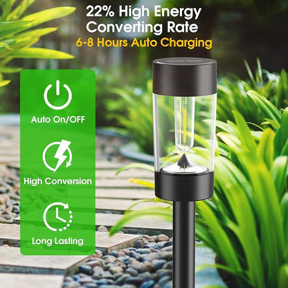 Eyrosa Solar Lights Outdoor, 12 Pack Waterproof Solar Landscape Lighting - Image 3