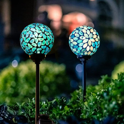 VCUTEKA Solar Lights Outdoor Decorative, Mosaic Solar Garden Light Waterpoof - Image 7