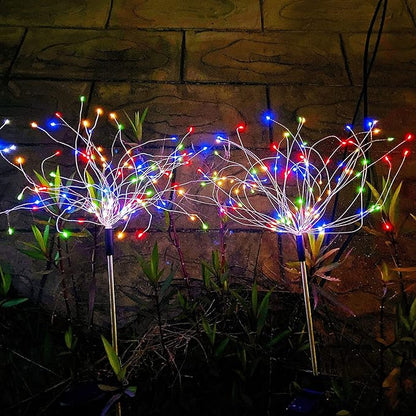 JJGoo Solar Firework Lights, 2 Pack 180 LEDs 2 Lighting Modes Solar Lights - Image 5