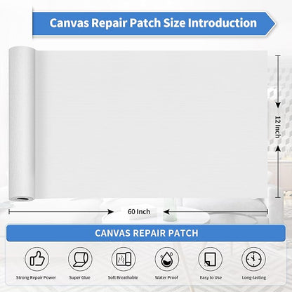 KING MOUNTAIN Canvas Repair Tape, Outdoor Gear Patch, 12×60 Inches, Waterproof - Image 4