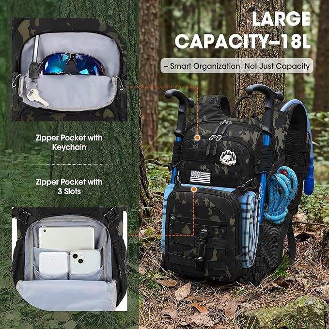 RAINSMORE Tactical Hydration Backpack 18L - Image 4
