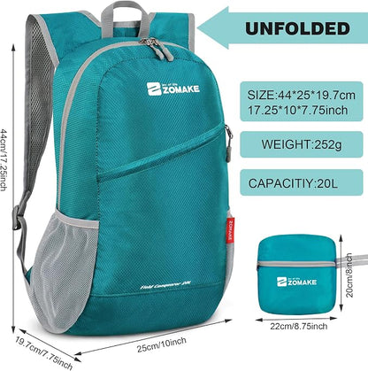 ZOMAKE Lightweight Packable Backpack, Foldable Backpacks Small Daypack - Image 2