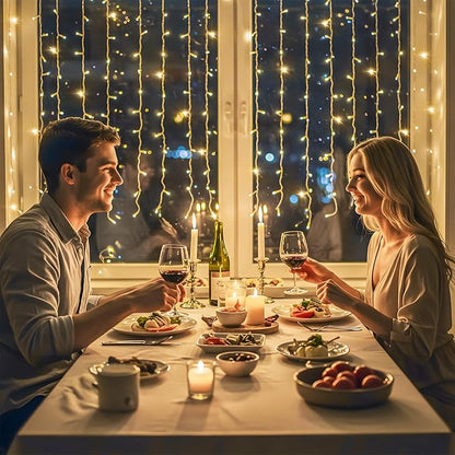 suddus Curtain Lights for Bedroom, 150 Led Hanging String Light Outdoor - Image 5