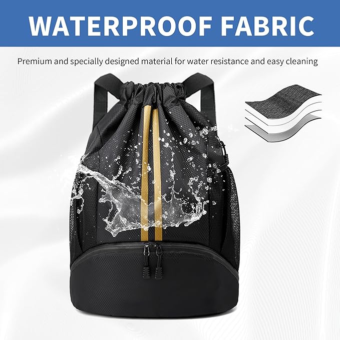 JELUTAR Drawstring Backpack Gym Bag - Image 6