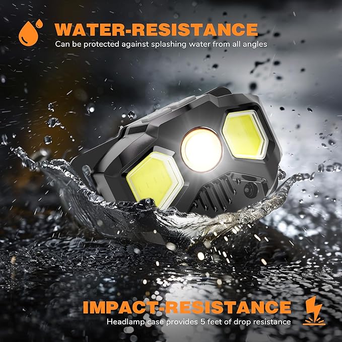 HOKOILN Rechargeable Headlamp, 2 Pack 1400 Lumens LED Headlamps - Image 4