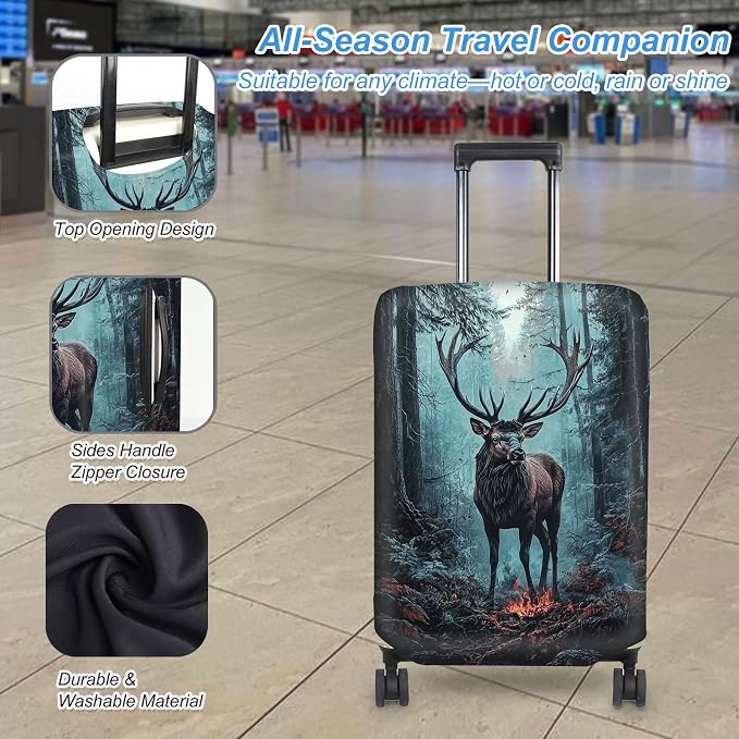 Luggage Cover Protector for 19-20 Inch Suitcases, TSA Approved Elastic Travel - Image 3