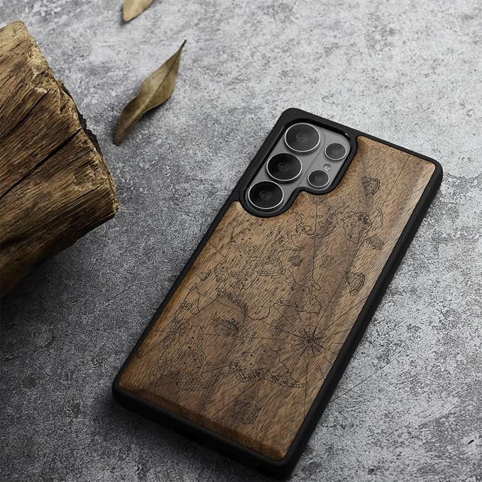 Carveit Magnetic Wooden Case for Samsung Galaxy S26 Ultra Case 2026, TPU - Image 3