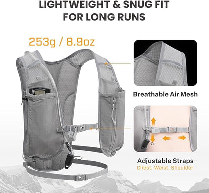 EVERFUN Hydration Backpack Running Vest Small Hiking Water Backpack - Image 3