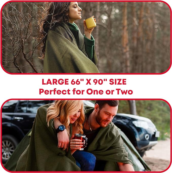 Olive Drab Green Warm Fire Retardant Blanket - Image 5