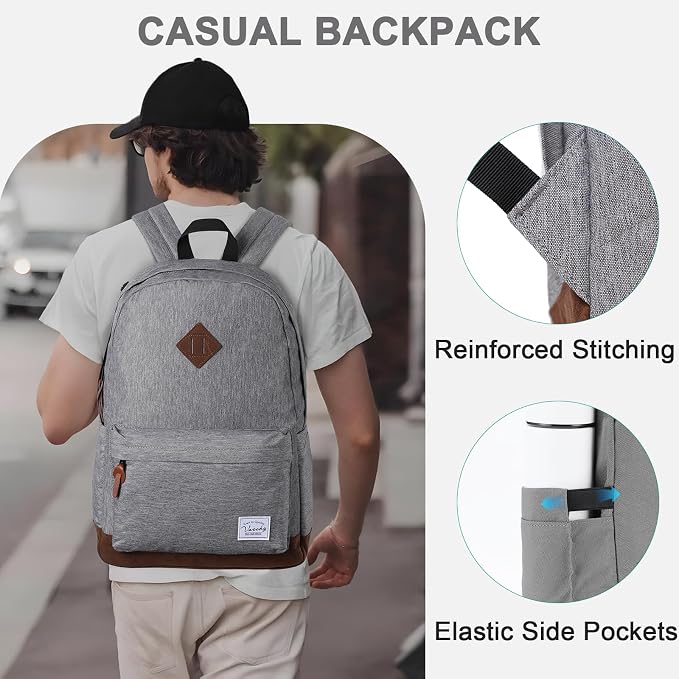 Backpack for Men Women, VASCHY Classic Water-resistant Lightweight Travel - Image 5