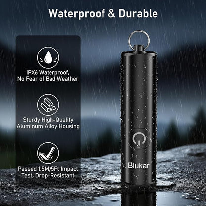 Blukar Rechargeable EDC Flashlight, 360L Mini Keychain Flash Light - Image 7