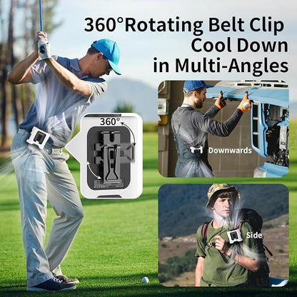 Socool 14500mAh Portable Waist Fan Clip on Belt 360 Rotation Wearable - Image 5