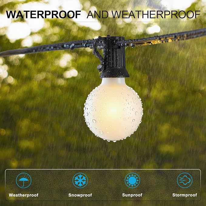 Lightdot 200FT Outdoor String Lights, LED Bistro String Lights - Image 3